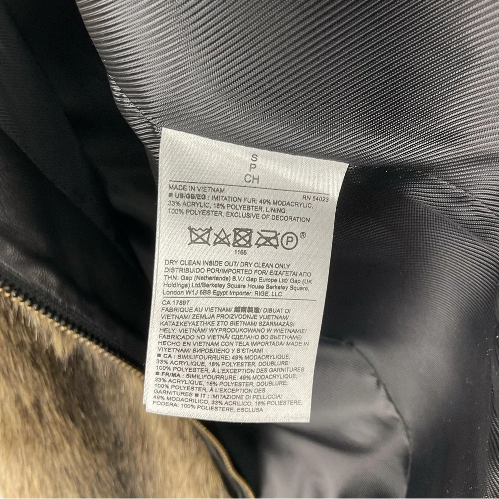 Banana Republic Faux Fur Vest with Asymmetrical Zipper Size S - Picture 7 of 8